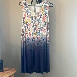 Vibrant Floral Ombre Dress